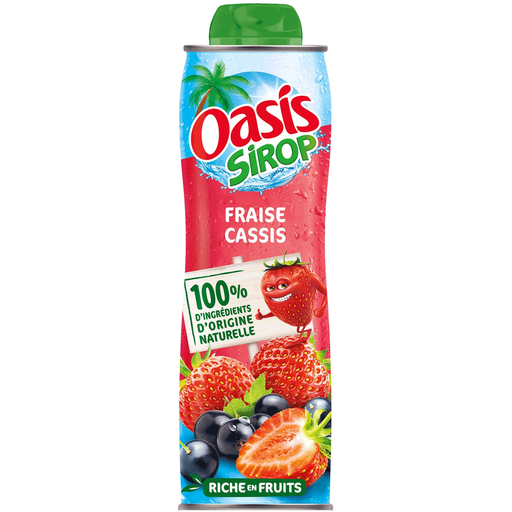 [3217690063254] OASIS Jarabe de fresa y grosella negra 60 cl