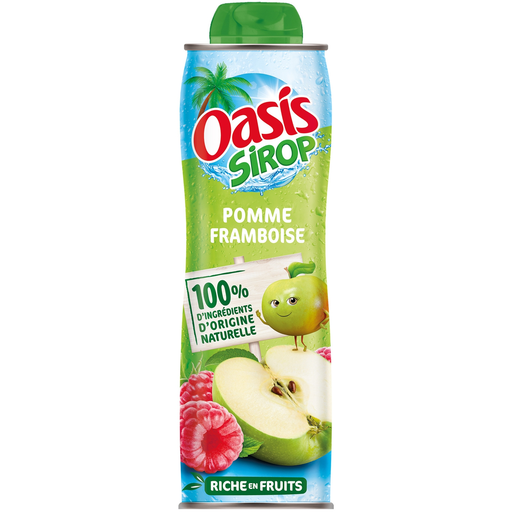 [3217690066224] OASIS Jarabe Frambuesa Manzana Azúcar Puro 60 cl