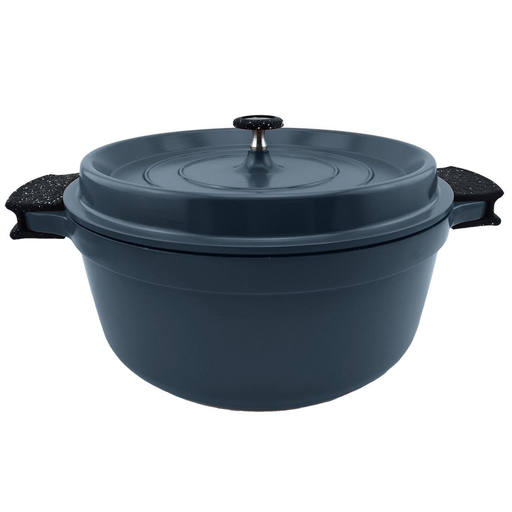 [3219417702286] CARREFOUR Cocotte Redonda Negra Fundición de Aluminio 28cm 5,2 L