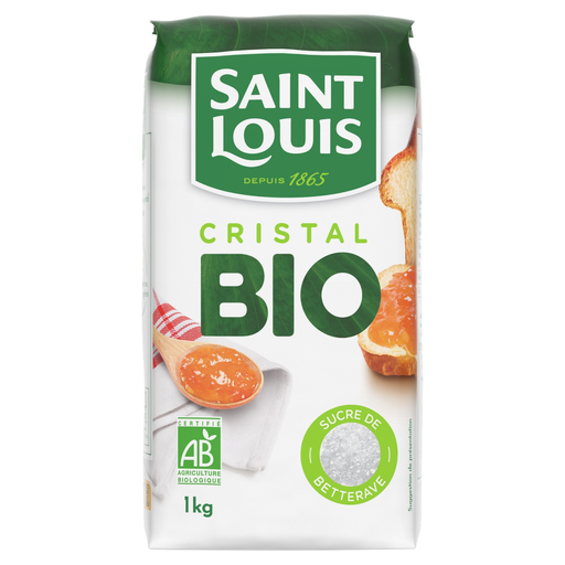 [3220035570003] SAINT LOUIS Organic white beet crystal sugar 1 kg