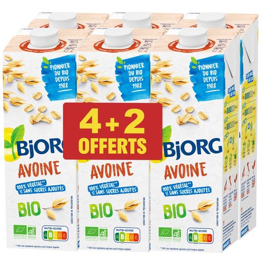 [3229820805016] BJORG Organic Oat Plant-Based Drink 6 bricks of 1 L