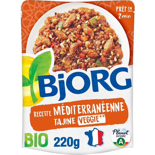 [3229820805214] BJORG Tajine Veggie Recette Méditerranéenne Bio 220 g