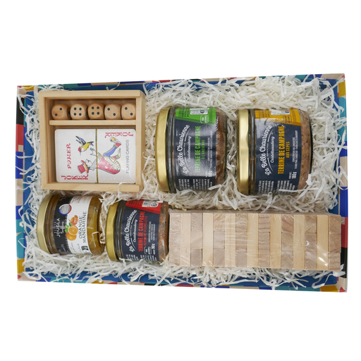 [3245360006614] LA BELLE CHAURIENNE Cesta Juegos en Familia Terrinas y Mermelada 590g