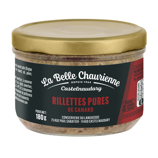 [3245360007505] LA BELLE CHAURIENNE Rillettes Pures de Canard 180 g