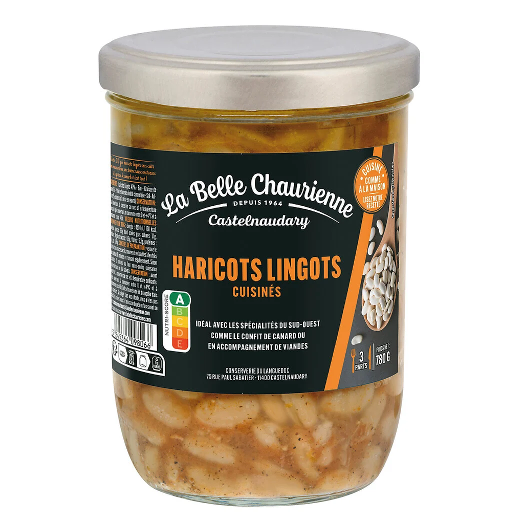 LA BELLE CHAURIENNE Feijões lingot cozinhados com gordura de ganso 780 g