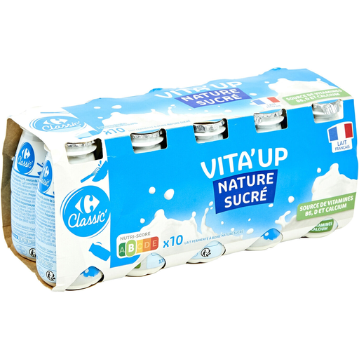 [3245412217517] CARREFOUR CLASSIC Sweetened fermented drinking milk 10x100g