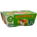 CARREFOUR CLASSIC Sobremesa de Fruta Maçã Banana 4 x 100 g