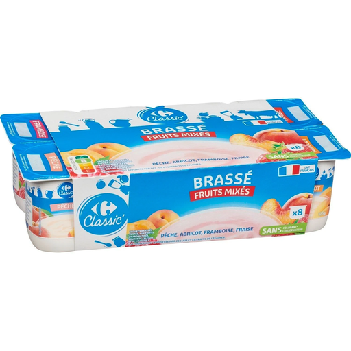 [3245413814449] CARREFOUR CLASSIC Blended fruit yogurts 8x125g