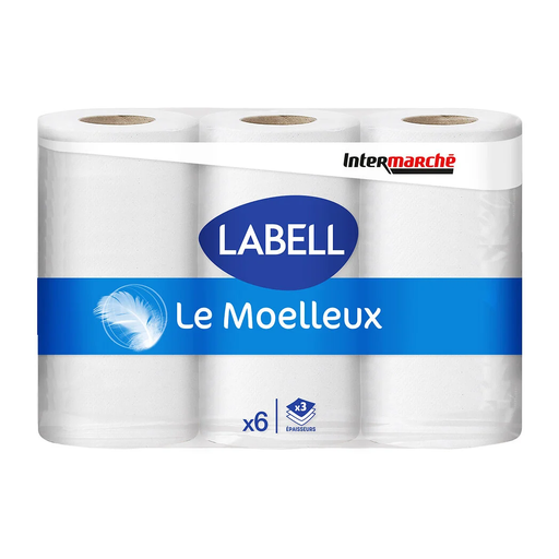 [3250393440540] LABELL Toilet paper Le Moelleux white 6 rolls