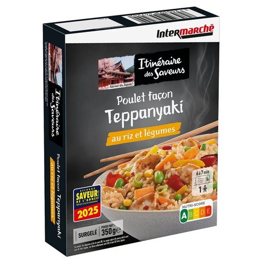 [3250393447242] ITINÉRAIRE DES SAVEURS Poulet façon Teppanyaki au riz et légumes 350 g