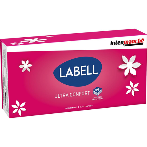 [3250393454752] LABELL Lenços brancos ultra conforto 4 camadas 80 lenços