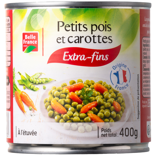 [3258561212180] BELLE FRANCE Petit Pois Carottes Étuvés 400 g