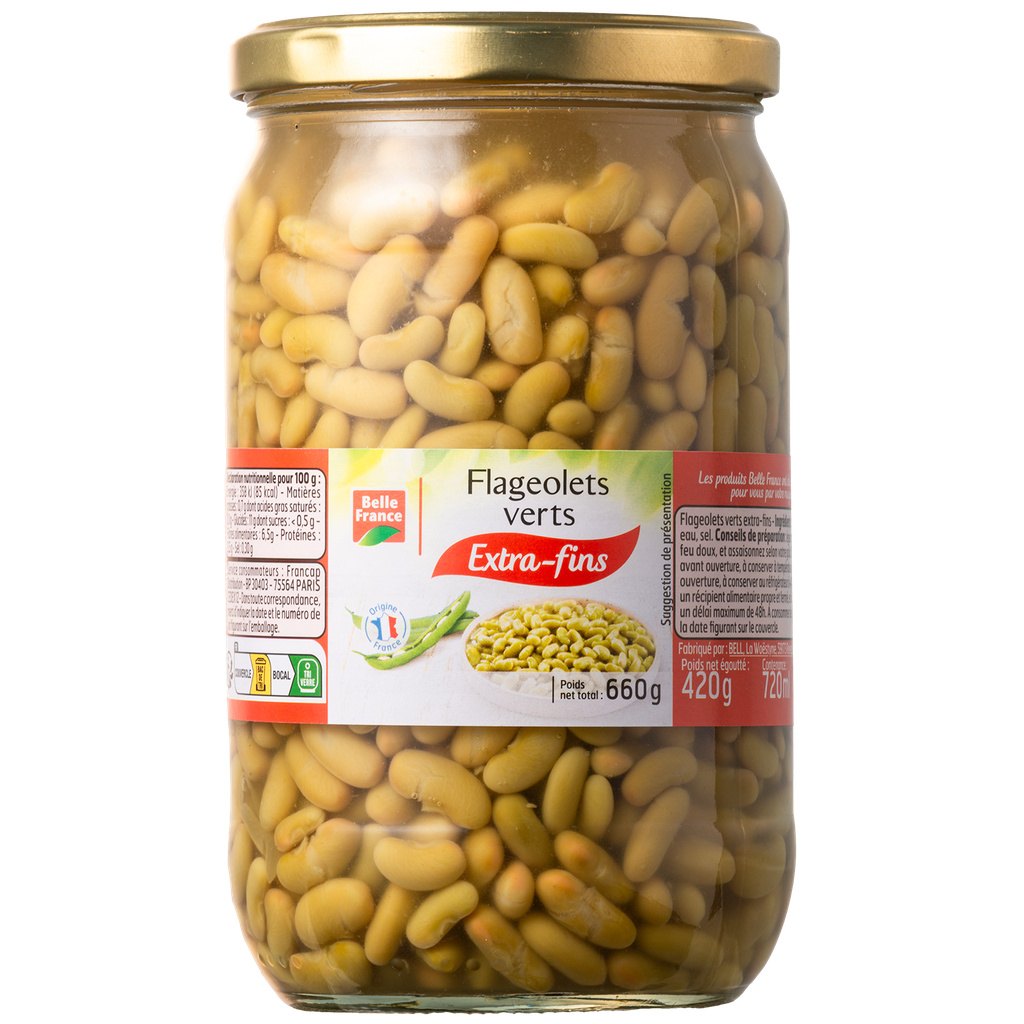 BELLE FRANCE Flageolet vert 660 g
