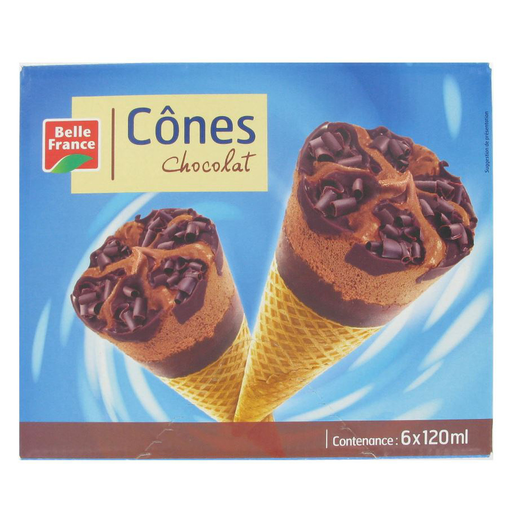 [3258561410241] BELLE FRANCE Chocolate cone 6 x 120 ml