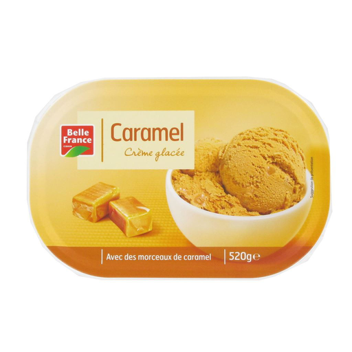 [3258561410579] BELLE FRANCE Crème glacée caramel morceaux 1 L