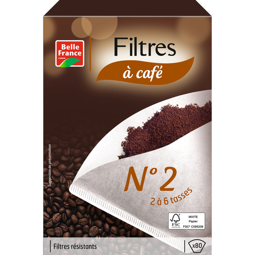 [3258561670959] BELLE FRANCE Filtros de café 2x80