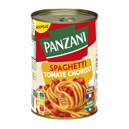 [3261055956330] PANZANI Spaghetti Tomate Tomate Chorizo 400 g