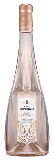 [3262850048572] VILLA MONCIGALE Vino Rosado A.O.P. Côtes de Provence Sainte-Victoire Cicada l'Envol la botella