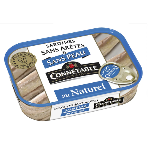 [3263670000382] CONNETABLE Sardines skinless boneless in natural juice 0.098 kg