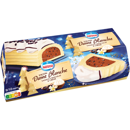 [3274664220570] NESTLE Bûche glacée façon dame blanche vanille chocolat 540 g