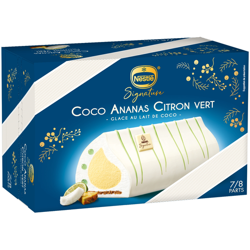 [3274664274085] NESTLE Bûche Glacée Coco Ananas Citron Vert Signature la bûche
