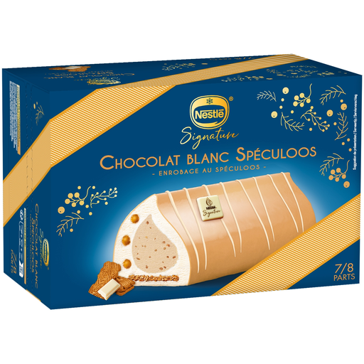 [3274664274603] NESTLE Bûche Signature Chocolat Blanc Spéculoos 503 g