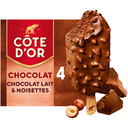 COTE D'OR Helado en palo chocolate/leche & avellanas 260 g