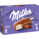 MILKA Bâtonnets glacés vanille chocolat au lait 4 pièces 260 g