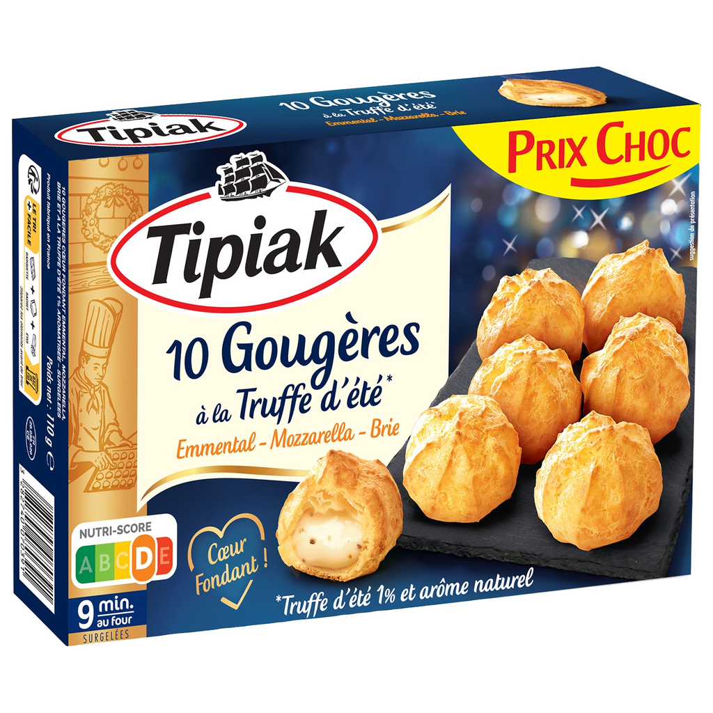 TIPIAK Summer Truffle Gougères with Emmental Mozzarella Brie 110g