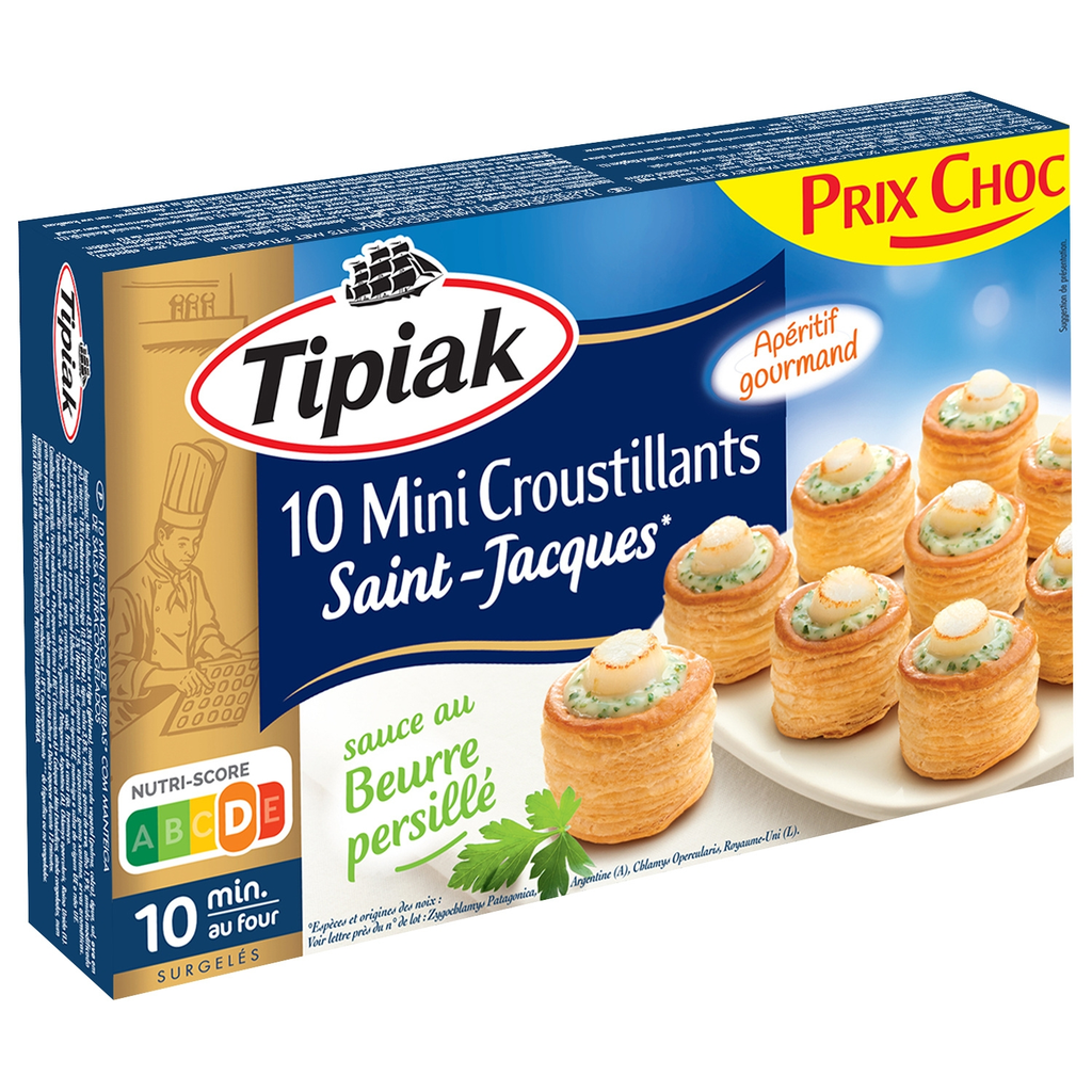 TIPIAK Mini Scallop Crispy Pastries with Parsley Butter Sauce 120 g