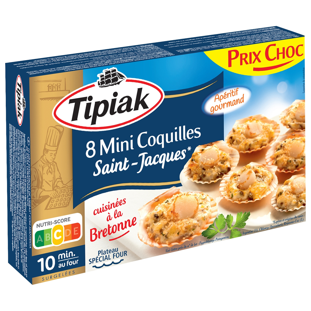 TIPIAK Mini Breton-style Scallop Shells 100 g