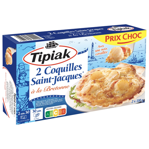 [3282740302409] TIPIAK Coquilles Saint-Jacques à la Bretonne 220 g