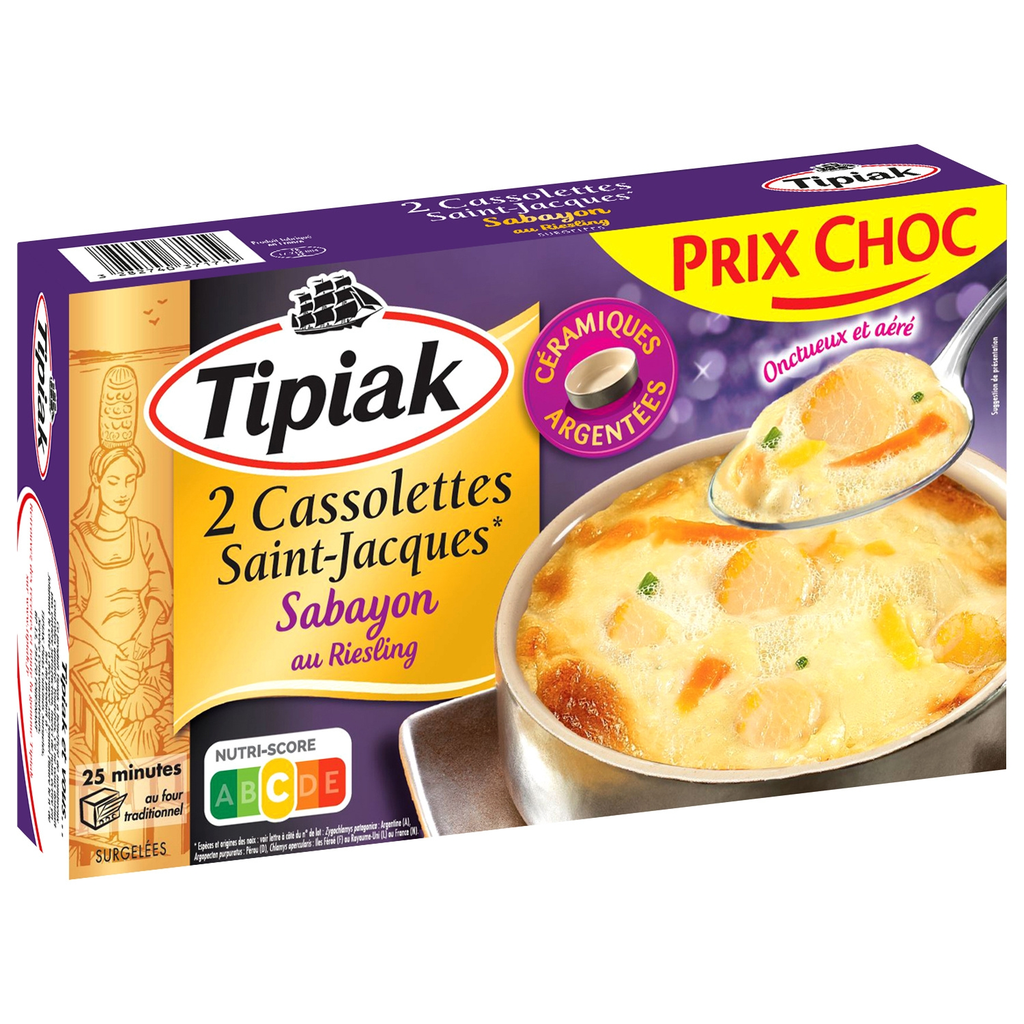 TIPIAK Cassolettes de Vieiras con Sabayon al Riesling 220 g