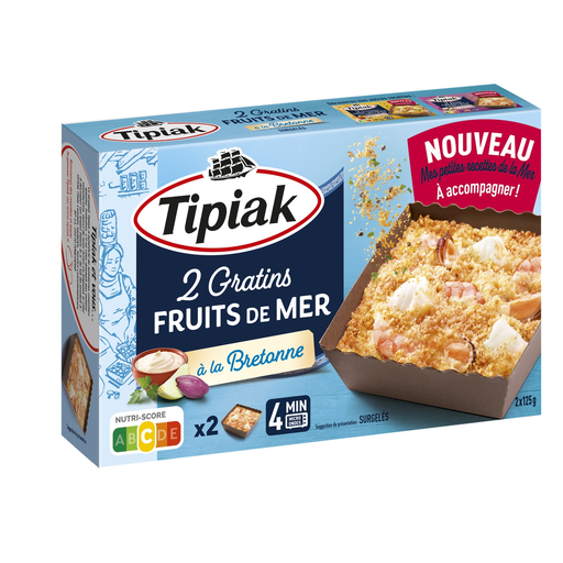 [3282740381008] TIPIAK Mini gratins gambas abadejo mejillones estilo bretón 250g