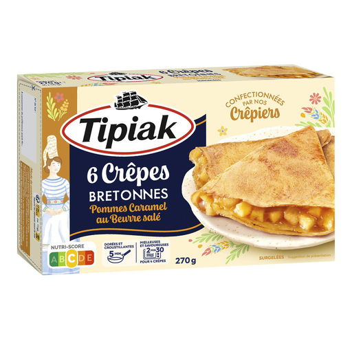 [3282741640104] TIPIAK Crêpes pomme caramel au beurre salé 6