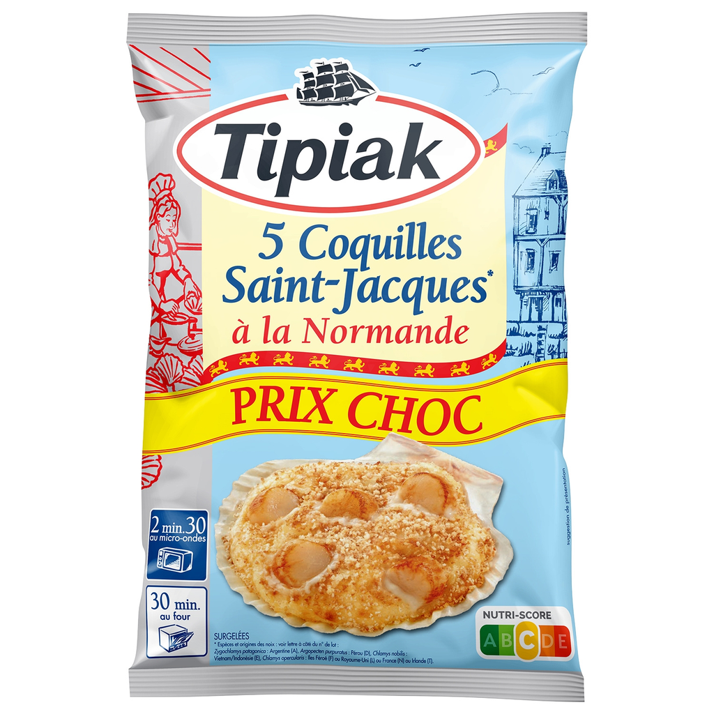 TIPIAK Coquilles Saint-Jacques à la Normande 450 g