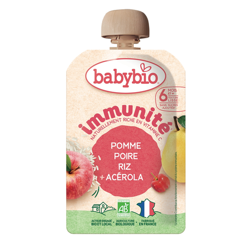 [3288131541303] BABYBIO Apple Pear Rice Acerola Pouch 100 g