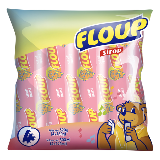[3291336140226] FLOUP Postre Helado Jarabe de Fresa 500 g