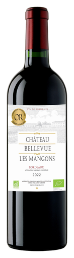 [3295890239068] CHÂTEAU BELLEVUE LES MANGONS Vin Rouge Bio 2022 Bordeaux AOP 75 cl