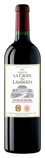 [3295890239105] CHÂTEAUX LA CROIS Des Lamberts 2022 Côtes de Bourg AOP Rouge 75 cl