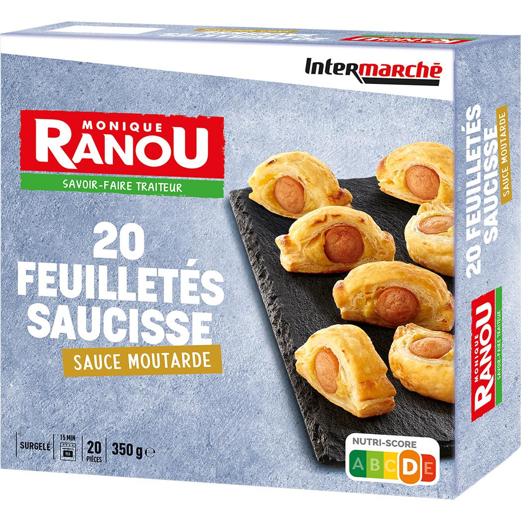 MONIQUE RANOU 20 mini-feuilletés saucisse sauce moutarde 350 g