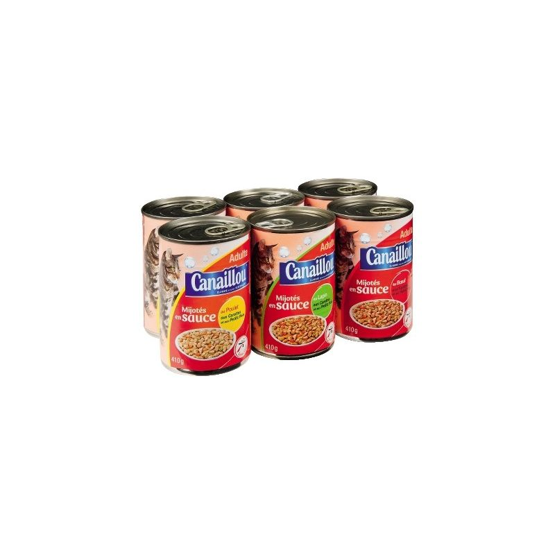 CANAILLOU Cans Beef/Rabbit/Vegetables/Chicken 6 x 410 g