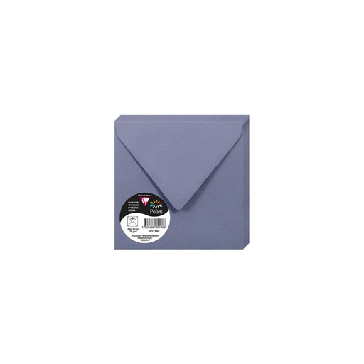 [3329680051988] CLAIREFONTAINE Pollen Myosotis Square Envelopes 140x140mm 20 units