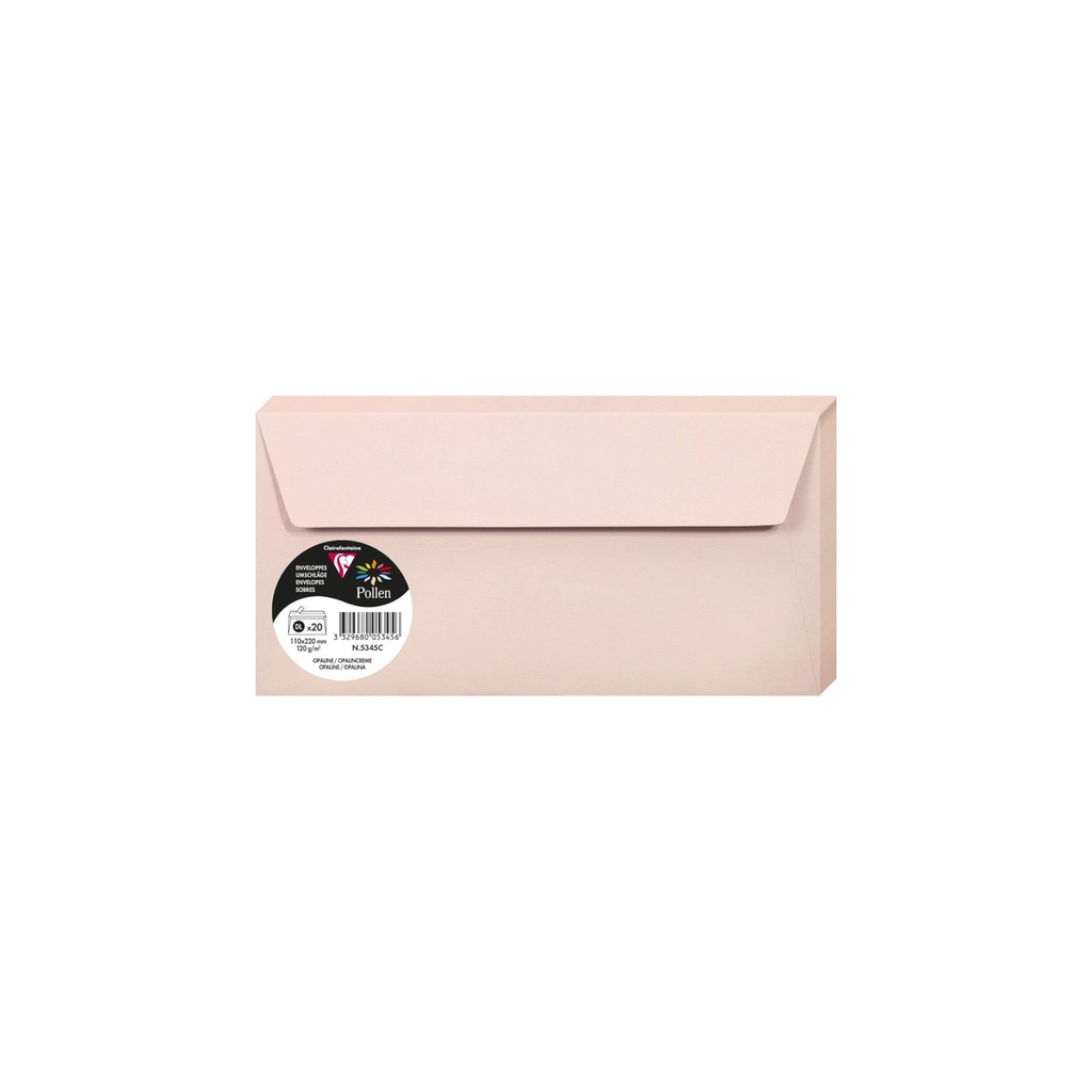 CLAIREFONTAINE Envelopes DL Format 110x220mm Opaline 20 Units