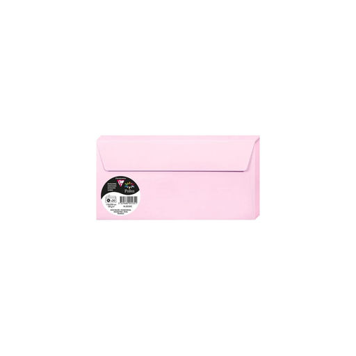 [3329680055351] CLAIREFONTAINE Pollen Envelopes DL Rose dragée 20 pieces