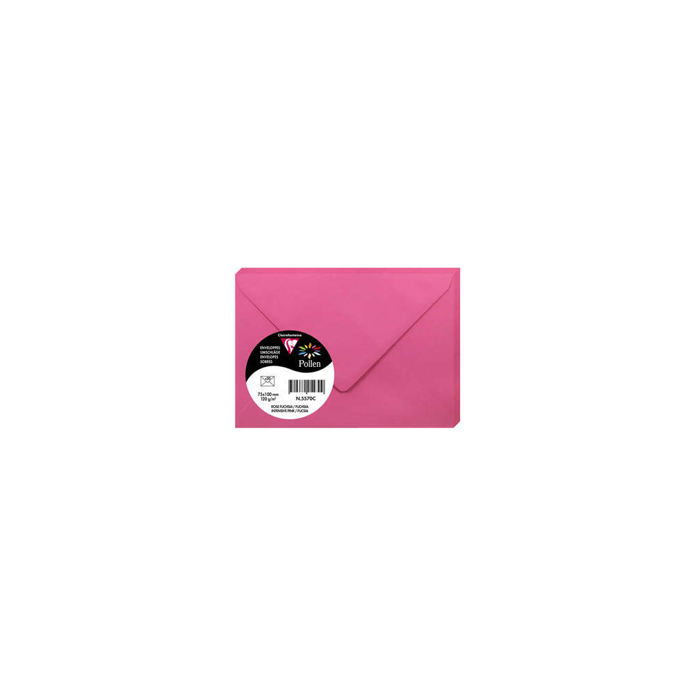 CLAIREFONTAINE Pollen Envelopes 75 x 100mm Fuchsia