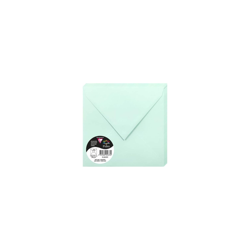 [3329680056334] CLAIREFONTAINE Square Envelopes Pollen Jade Green 165x165mm 20 Units