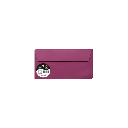 [3329680057652] CLAIREFONTAINE Pollen Envelopes DL Format 110x220mm Raspberry 20 units
