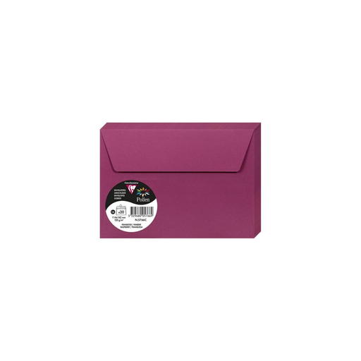 [3329680057669] CLAIREFONTAINE Pollen Raspberry Envelopes C6 114x162mm 20 units