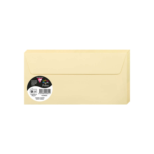 [3329680058451] CLAIREFONTAINE Pollen DL Chamois Envelopes 20 pieces